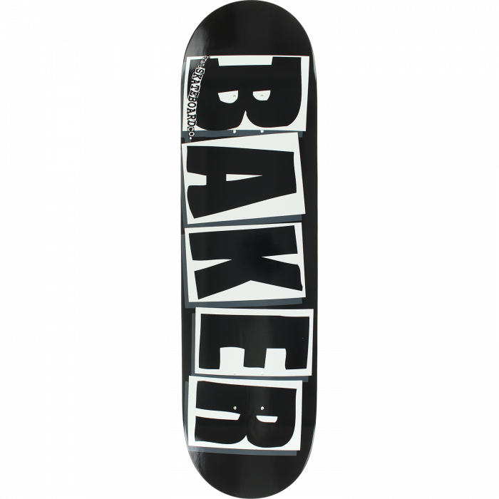 BAKER BRAND LOGO DECK-8.0 BLK/WHT