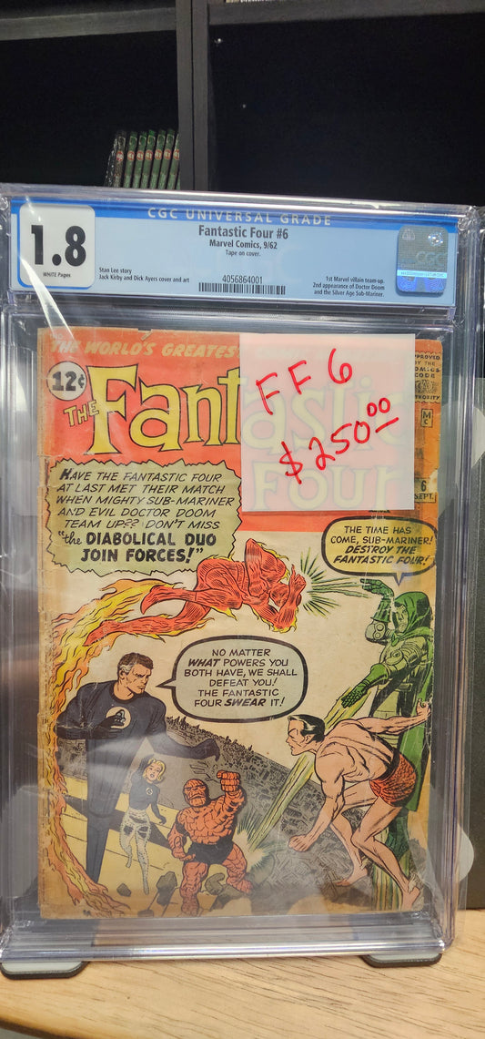 Fantastic Four #6 1.8 CGC $250.00